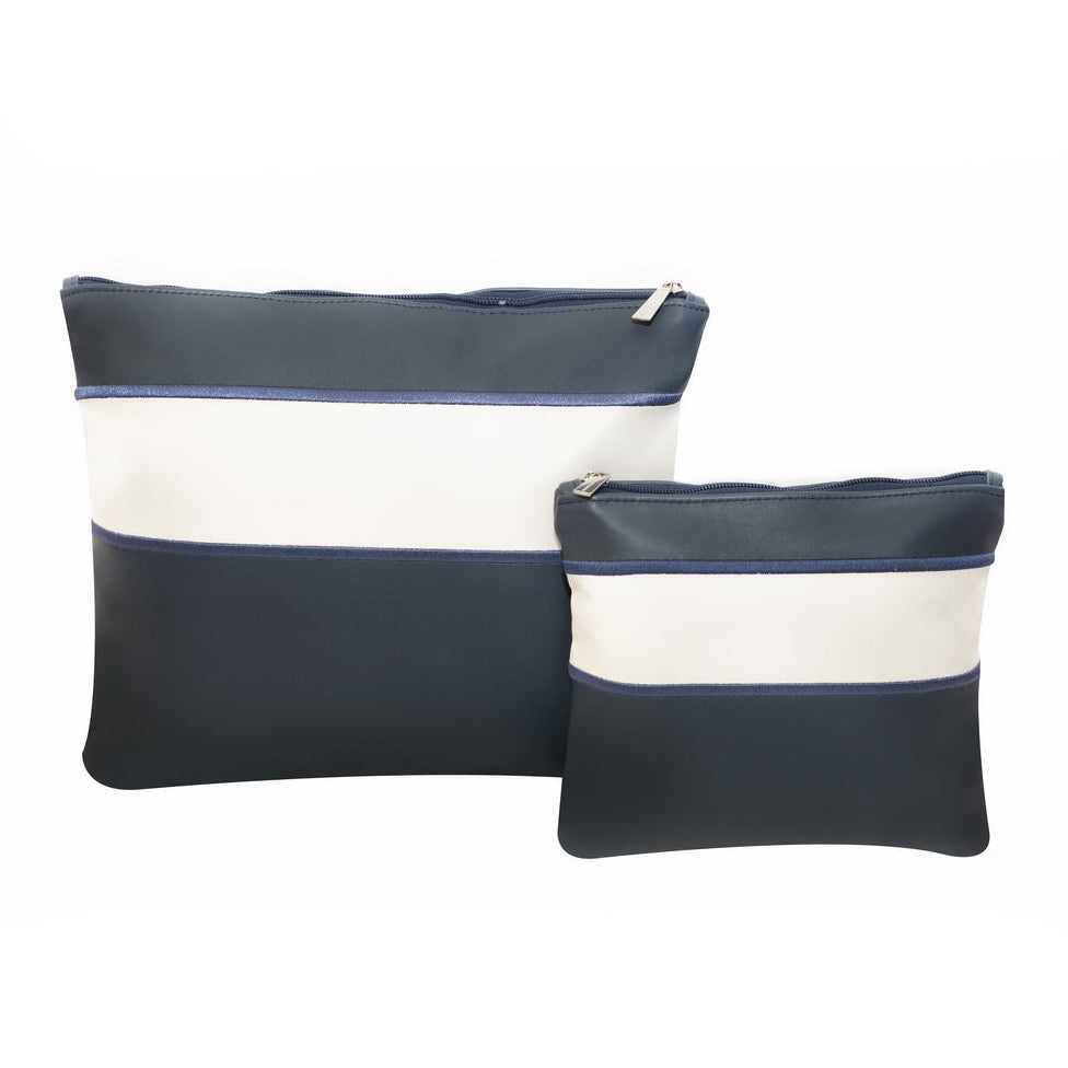 Navy/White with Blue Embroidery - B228