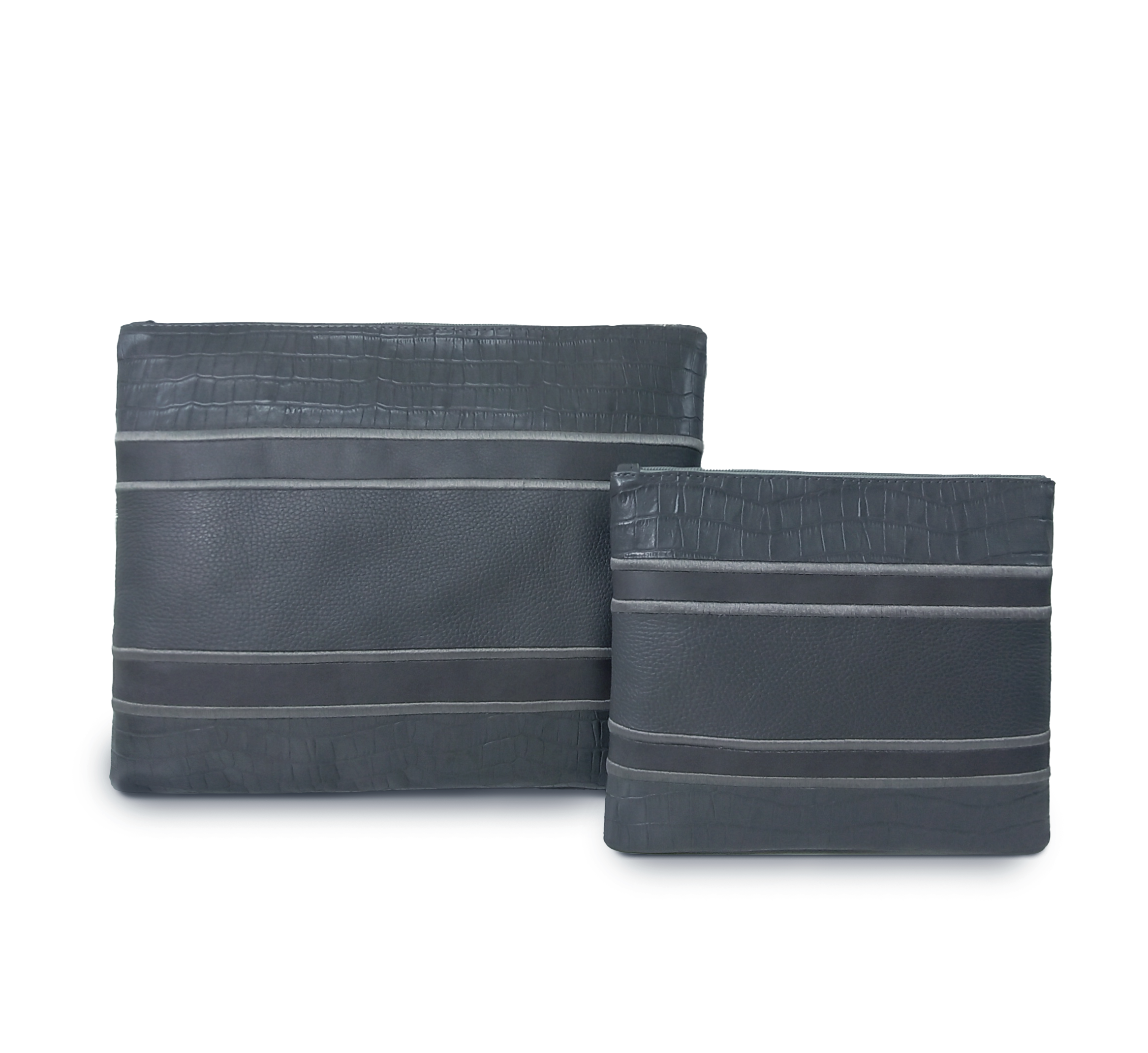 Multi-Textured Gray with Gray Embroidery - C194
