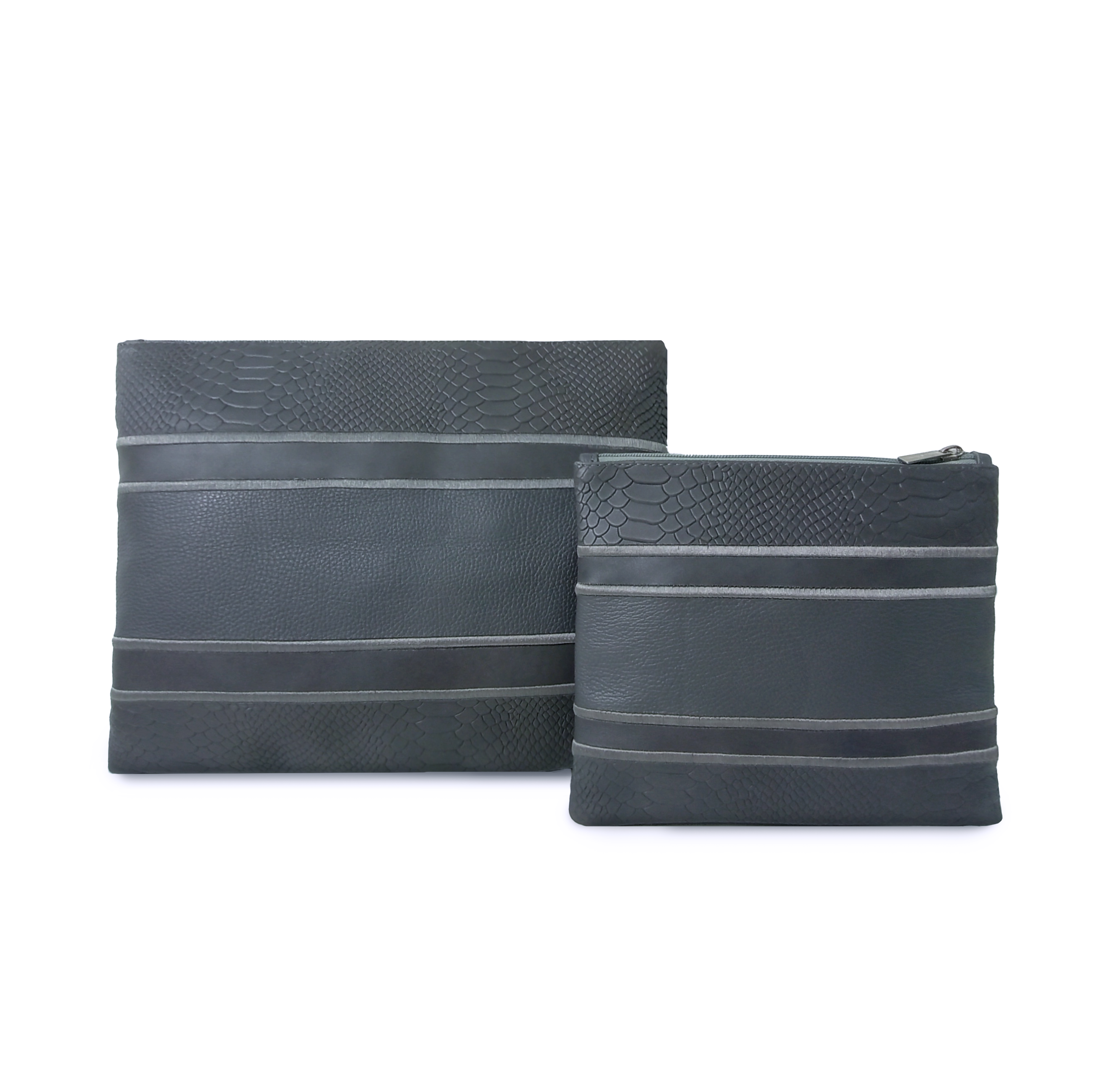 Multi-Textured Gray with Gray Embroidery - C193
