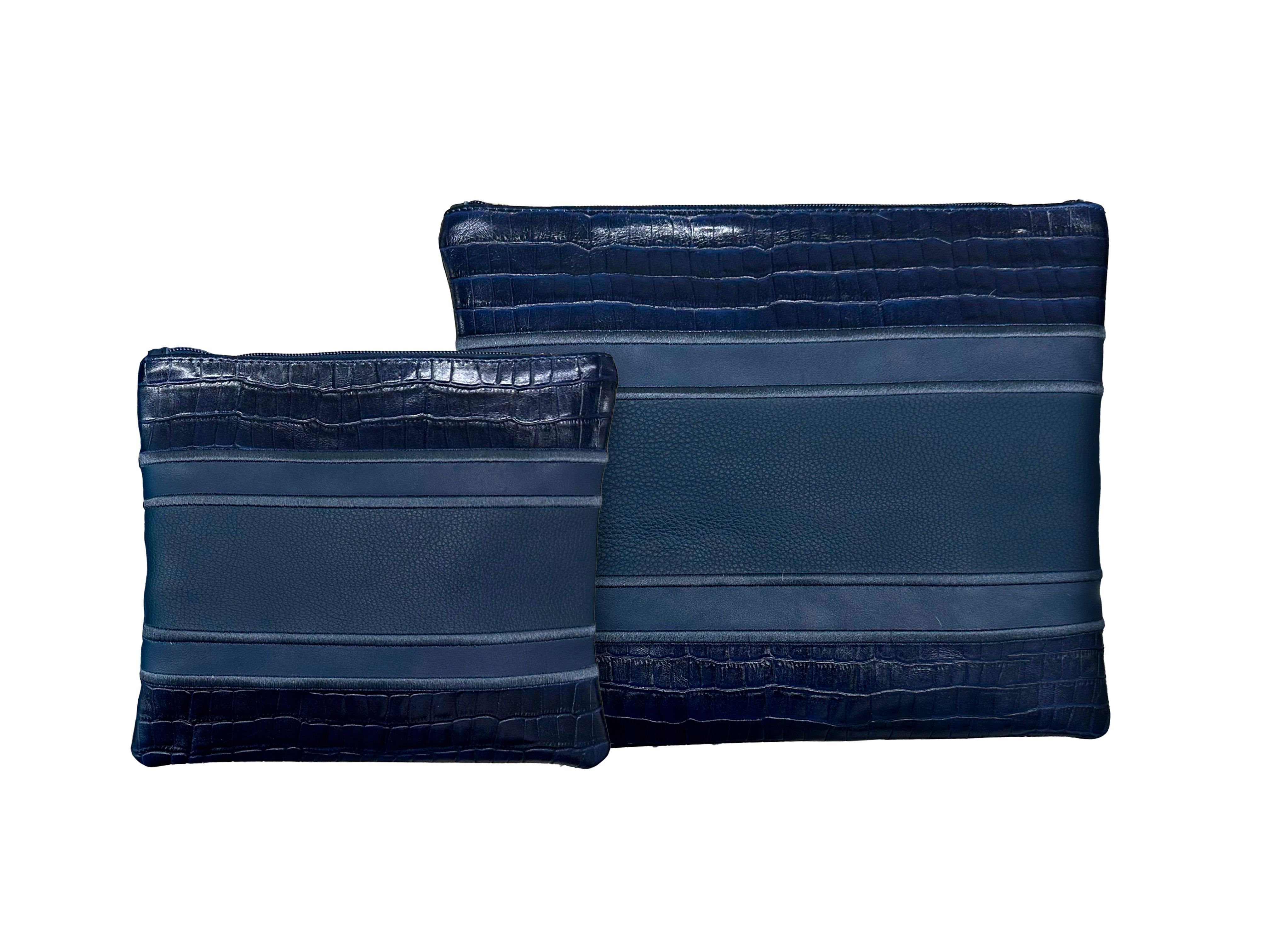 Multi-Textured Navy with Navy Embroidery - C190