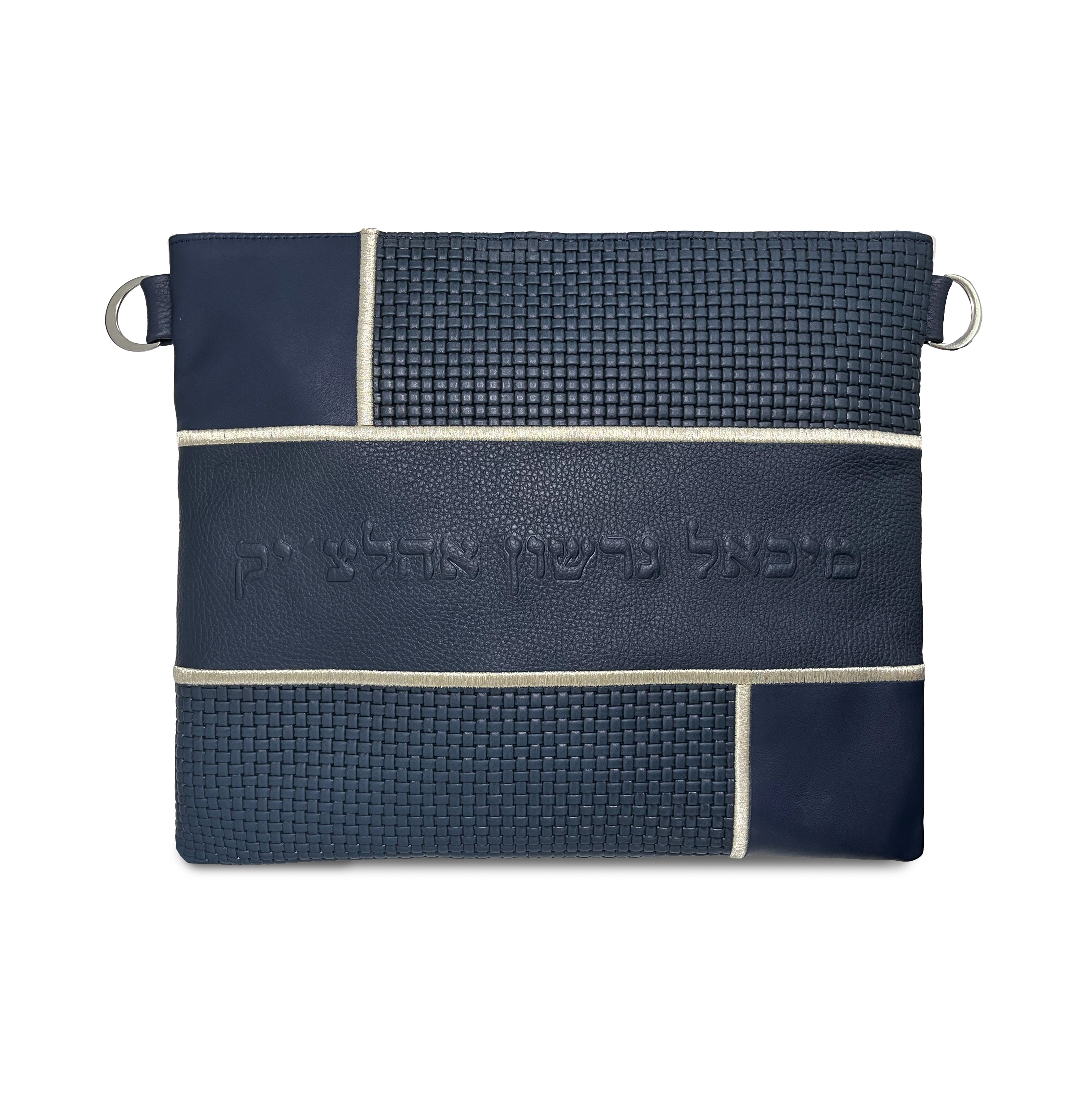 Multi-Textured Navy with Gold Embroidery - C187