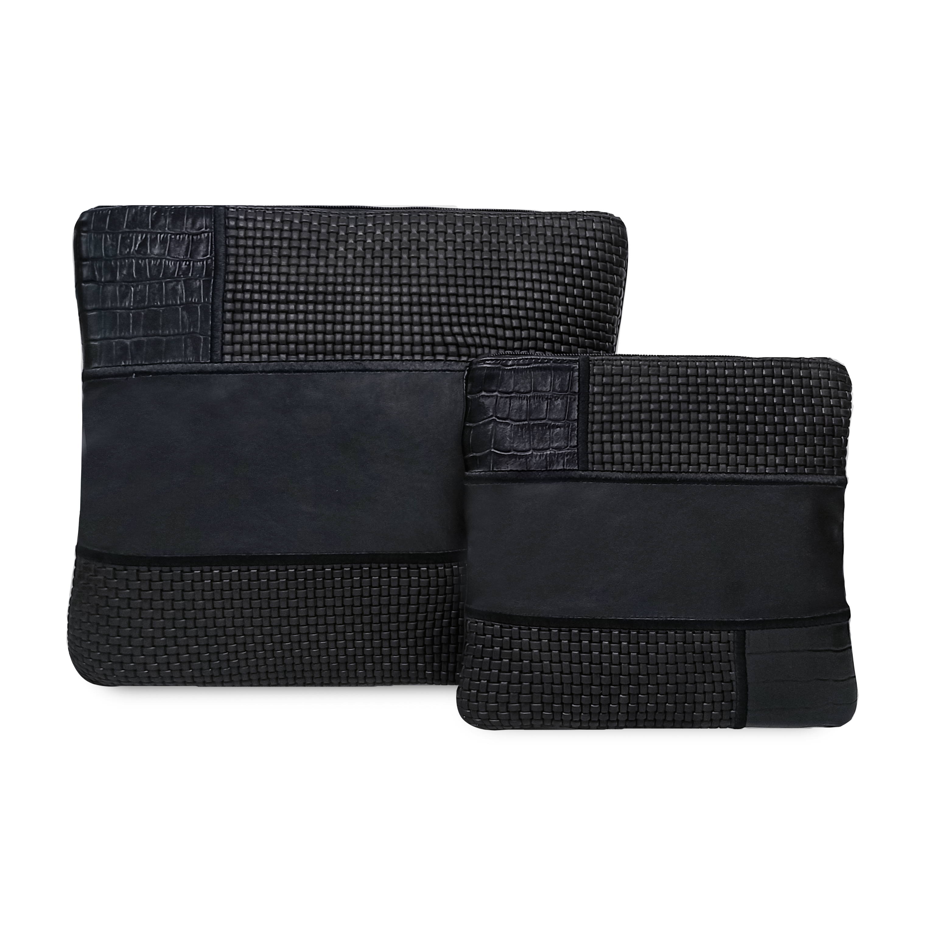 Multi-Textured Black with Black Embroidery - C201
