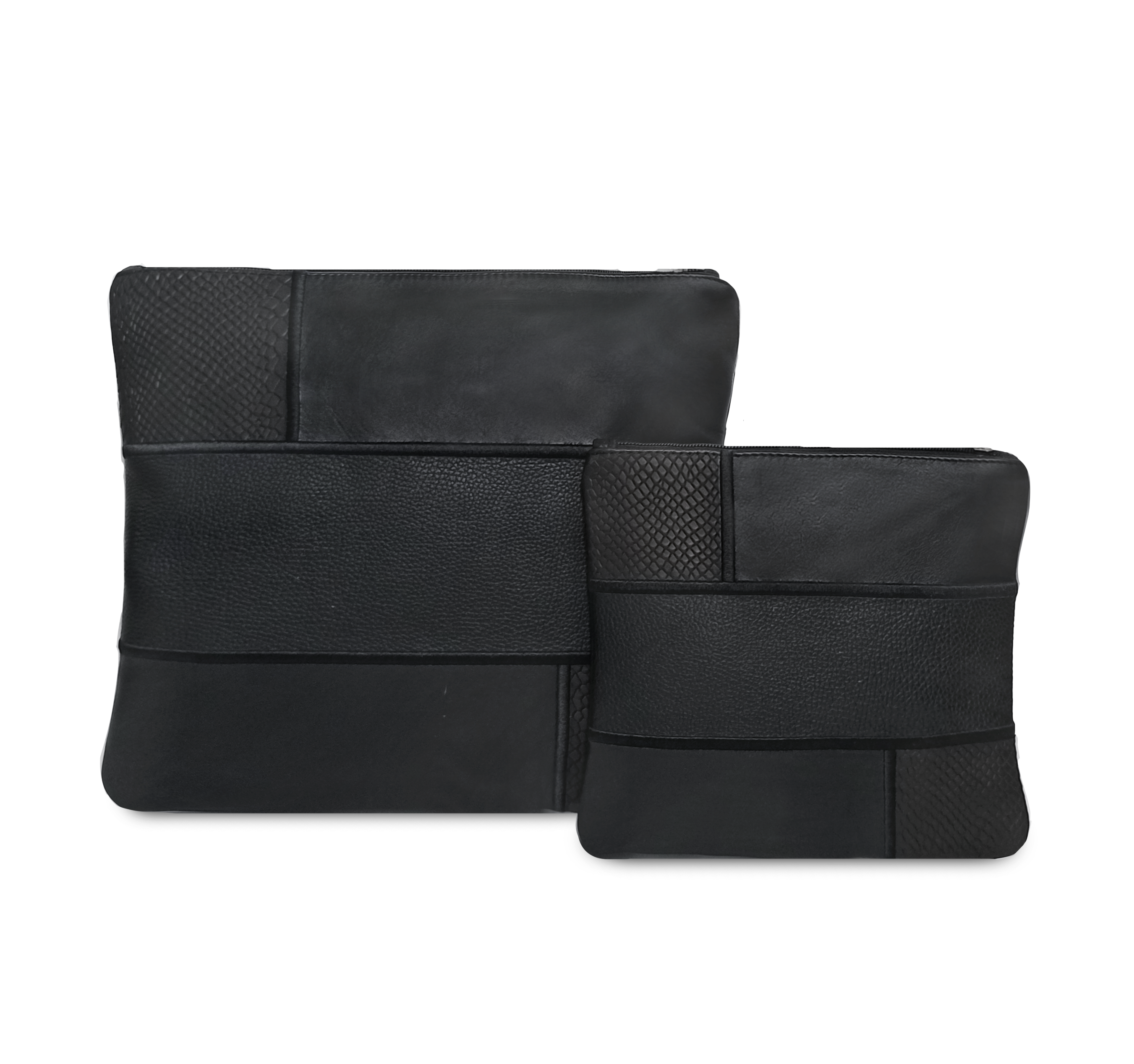 Multi-Textured Black with Black Embroidery - C182