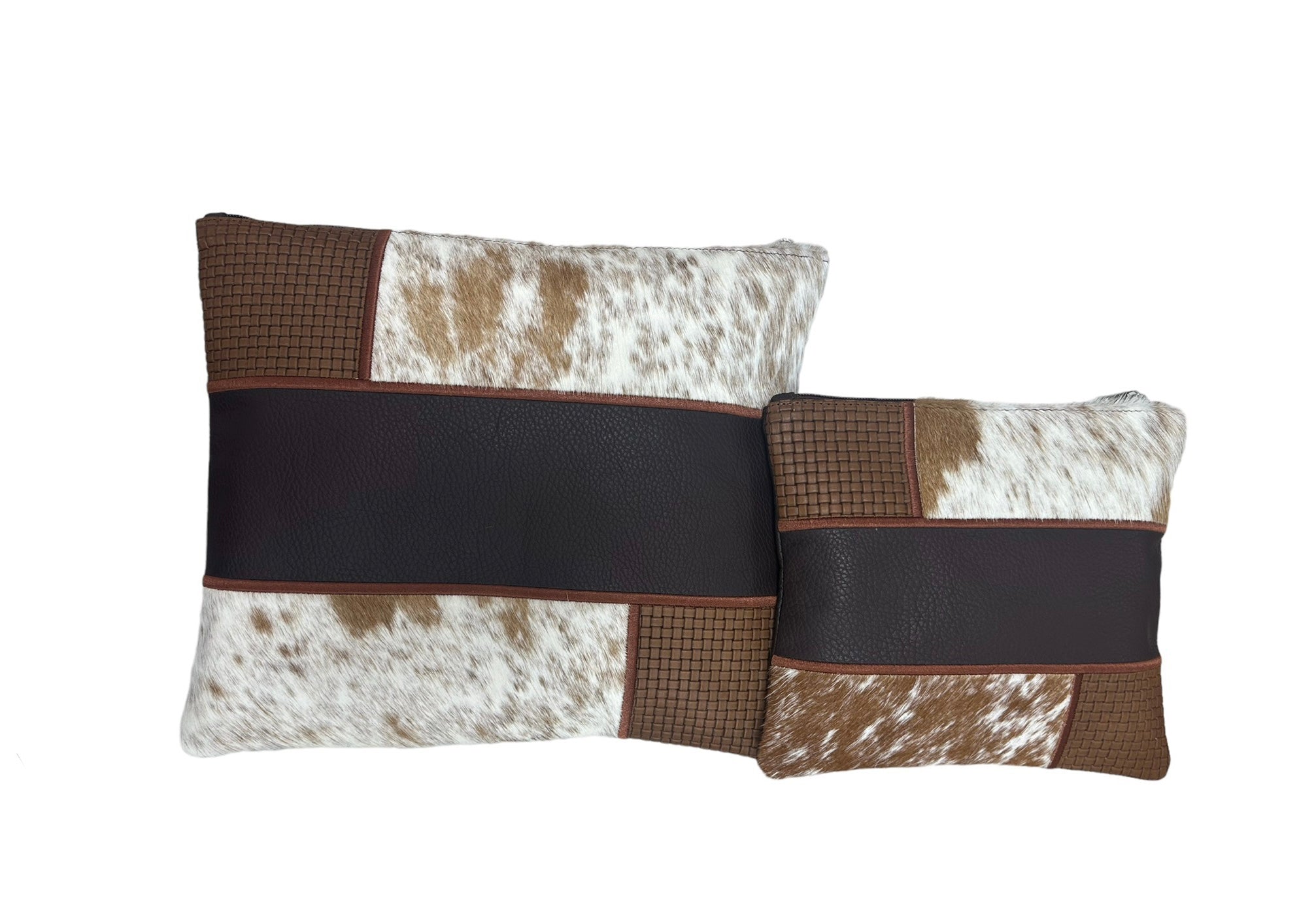 Multi-Textured/Toned Brown with Fur & Brown Embroidery - D101