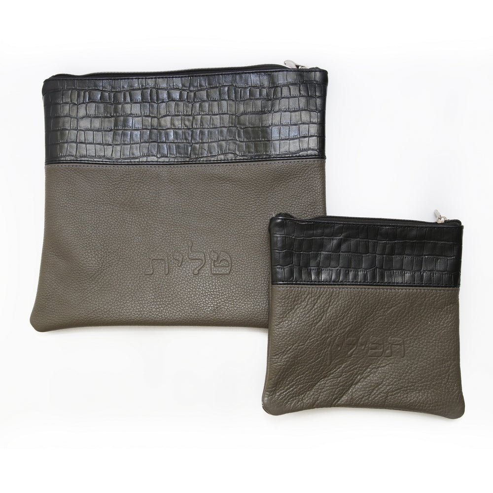 Multi-Textured - Two-Tone - Black Crocodile/Dark Gray - B45