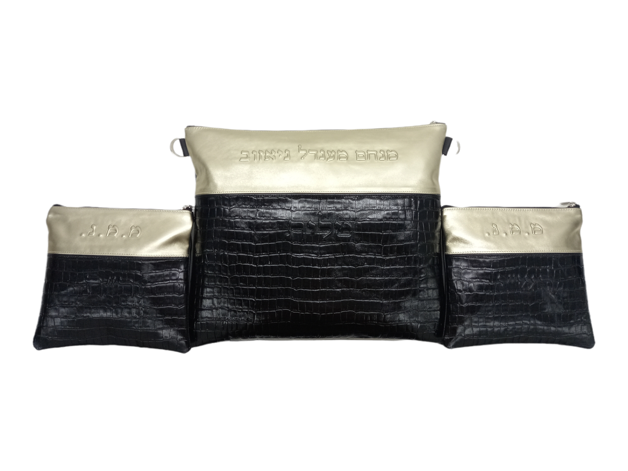 Multi-Textured - Smooth Gold and Black Crocodile - B256